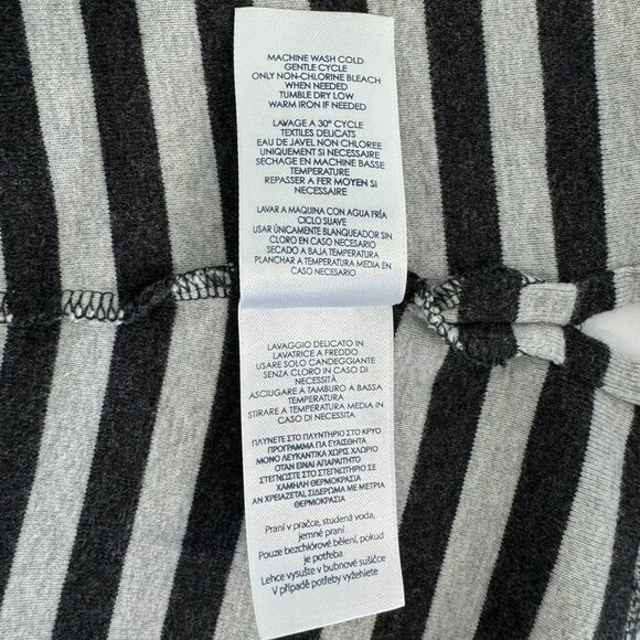 Ralph Lauren Chaps Active Shift Dress Gray Stripes Size S Short Sleeve T-Shirt - Picture 11 of 11